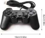 Kit 02 Controle Joystick Com Fio Para PC Notebook Game Retrô Emulador Conversor 4K Cabo USB