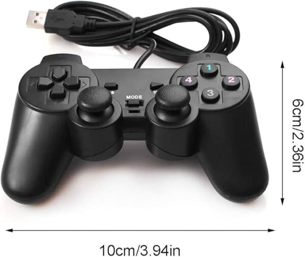 Kit 02 Controle Joystick Com Fio Para PC Notebook Game Retrô Emulador Conversor 4K Cabo USB