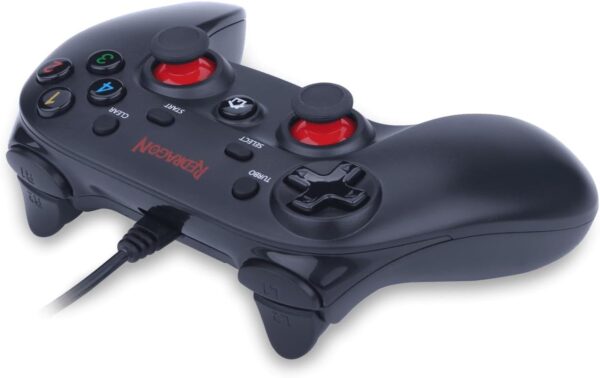 Controle com Fio para Computador e 16 Botões de Comando de Entrada de Dados Saturn G807, Redragon, Joysticks e Controles para Computador, Preto