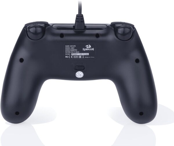 Controle com Fio para Computador e 16 Botões de Comando de Entrada de Dados Saturn G807, Redragon, Joysticks e Controles para Computador, Preto