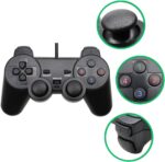 Kit 02 Controle Joystick Com Fio Para PC Notebook Game Retrô Emulador Conversor 4K Cabo USB