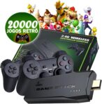 GAME STICK 4K ORIGINAL VERSÃO ATUALIZADA 11 MIL JOGOS com 2 controles sem fio
