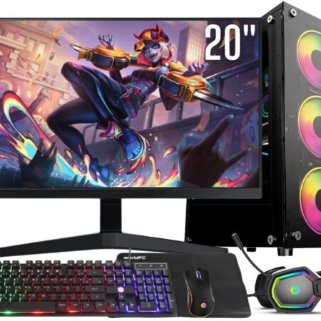 Computador Gamer Completo Intel Core i5 8GB SSD 256GB Kit Gamer com Headset Monitor 20" Windows 10 3green Flash